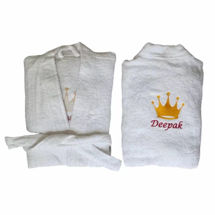Personalized Couple Bathrobe with Name